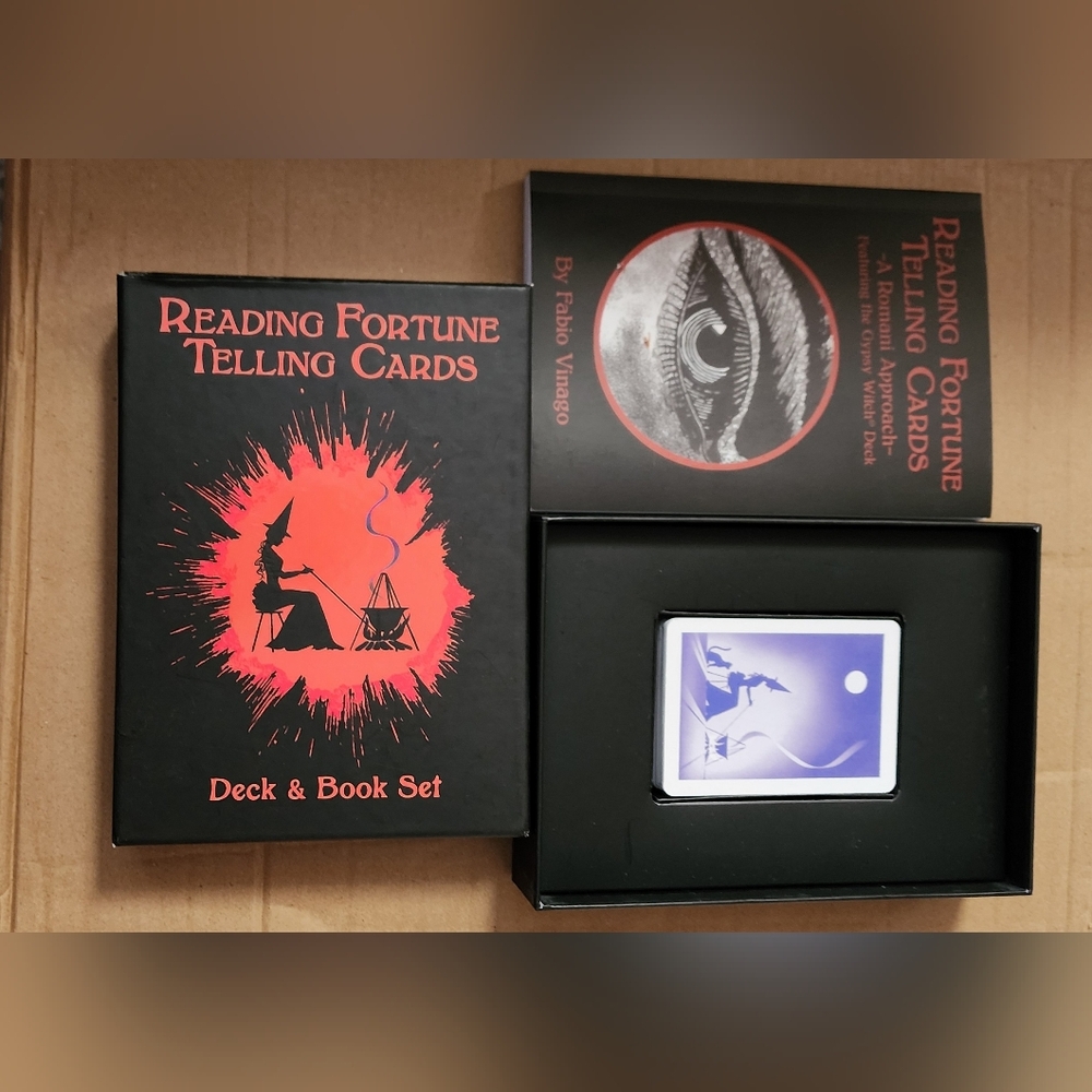 Reading Fortune Telling Cards Deck & Book Set Open Box BENIFITS CHARITY